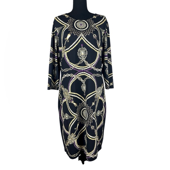J. McLaughlin Dresses & Skirts - J.McLaughlin Catalina Cloth Chain Print Shift Dress‎ XL